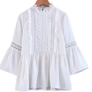 NWOT Goodnight Macaroon White Blouse
